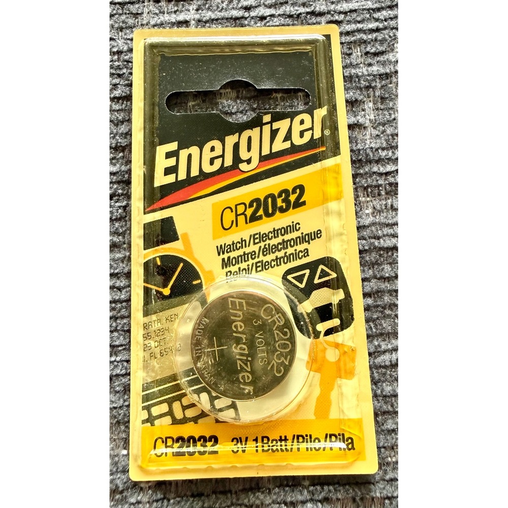 Energizer CR2032 3V Lithium Coin Battery 1 Pack New ECR2032BP Watch Key Fob